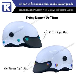 Nón bảo hiểm gắn 7 ốc Titan phủ bóng nano và nhám, mũ bảo hiểm gắn ốc titan bền màu chống trầy phù họp cho cả nam và nữ