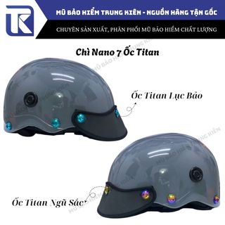 Nón bảo hiểm gắn 7 ốc Titan phủ bóng nano và nhám, mũ bảo hiểm gắn ốc titan bền màu chống trầy phù họp cho cả nam và nữ