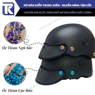 Nón bảo hiểm gắn 7 ốc Titan phủ bóng nano và nhám, mũ bảo hiểm gắn ốc titan bền màu chống trầy phù họp cho cả nam và nữ