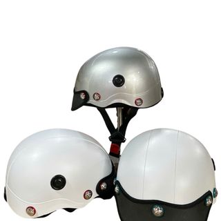 Nón bảo hiểm gắn 7 ốc  Salaya phủ bóng nano,  Mũ bảo hiểm nửa đầu gắn ốc titan salaya