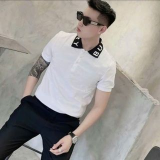 áo thun nam màu đen cổ bo dệt cao cấp in chữ bury hot nhất hiện nay