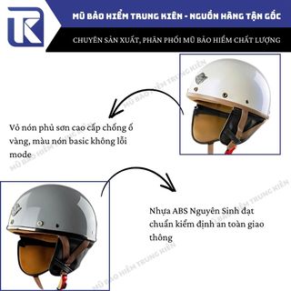 Mũ bảo hiểm Napoli nửa đầu , Mũ bảo hiểm nửa đầu Napoli Pug Version Harley bảo hành chính hãng 12 tháng