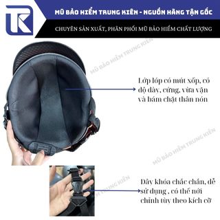 Mũ bảo hiểm gắn 7 ốc Salaya, Nón bảo hiểm nửa đầu gắn ốc Salaya 2 màu kèm Mèo Thần Tài may mắn