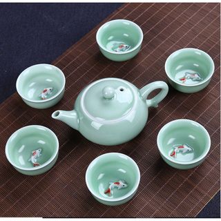 BỘ BÌNH TRÀ 3D HÌNH CÁ