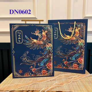 Set Quà Tết Họa Tiết Bắt Mắt Màu Xanh Dương