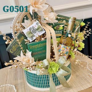 Giỏ Quà Tết Sang Trọng Màu Xanh Quý Phái