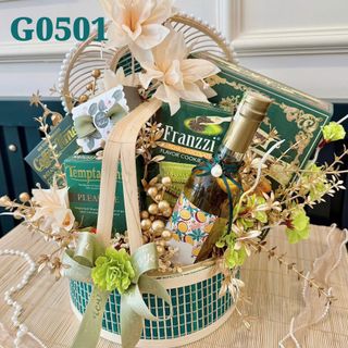 Giỏ Quà Tết Sang Trọng Màu Xanh Quý Phái