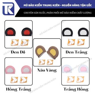 Mũ bảo hiểm 1/2 Labubu kèm kính phi công và tai gấu. Nón bảo hiểm cho người lớn và trẻ em, Hàng chính hãng Long Thanh cao cấp