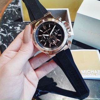ĐỒNG HỒ NAM TRUNG CẤP HOT TREND M KORS DÂY CAO SU MẶT LỚN