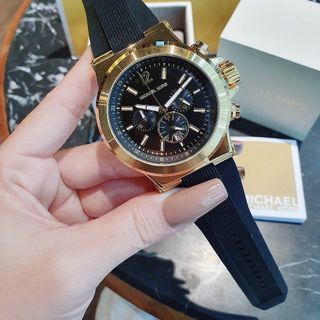 ĐỒNG HỒ NAM TRUNG CẤP HOT TREND M KORS DÂY CAO SU MẶT LỚN