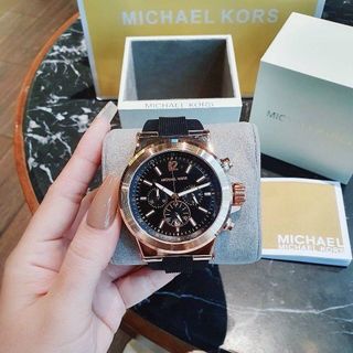 ĐỒNG HỒ NAM TRUNG CẤP HOT TREND M KORS DÂY CAO SU MẶT LỚN