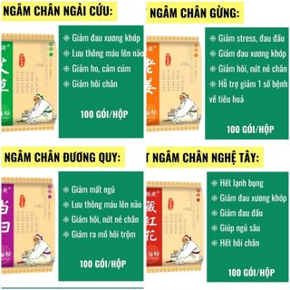 100 Gói Thảo Dược Ngâm Chân Đông Y - Đa Dạng Mùi Hương - Thải Độc, Giảm Đau Nhức, Khử Mùi Hôi Chân