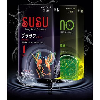 [Giá Sỉ Tốt Nhất] Combo Bao Cao Su Susu + Sumo, Bcs Gân Gai, Nhiều Gel, Kéo Dài Thời Gian, Chống Xuất Tinh Sớm Hương Thơm, Size 52mm (Hộp 12C)
