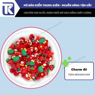 (Tặng keo) Combo 100 charm slime, charm gắn dép, trang trí tiểu cảnh, trang trí ốp điện thoại theo tone màu