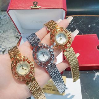 SALE ĐỒNG HỒ NỮ THỜI TRANG HOT TREND GUE S MẶT VIỀN HOA VĂN BẮT MẮT