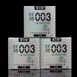 Bao Cao Su Siêu Mỏng Giá Sỉ, Bcs Gân Gai, Bcs Muaisi 003 Ultrathin, Size 52mm [Giá Sỉ Tốt Nhất] (Hộp 3C)