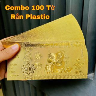 Sỉ Tờ Tiền Con Rắn Plastic Mạ Vàng Lưu Niệm Macao - Quà Tặng Lì Xì Năm Mới Tết 2025