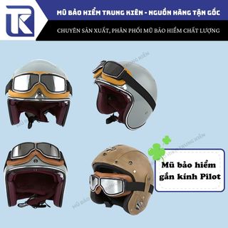 Kính Dây Phi Công Pilot Gẵn Mũ Bảo Hiểm