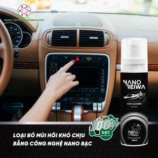 Chai xịt khuẩn Nano bạc Reiwa khử mùi hải sản, mùi ẩm mốc, diệt vi khuẩn, nấm mốc cho xe hơi xe ô tô 100ml