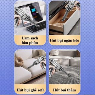Máy Hút Bụi Cầm Tay Không Dây Tamashio Nhật Bản Hút - Thổi, Lực Hút 9000PA, Pin Sạc 4000mAh