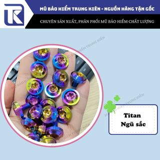 Ốc Titan 2 màu Ngũ sắc và Lục bảo GIÁ RẺ Gắn Nón Sơn Gắn Xe Cực Đẹp