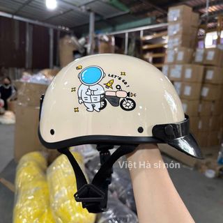 Nón bảo hiểm nửa đầu kính phi công HTP Tem Chùm Chính Hãng , mũ bảo hiểm kính phi công cao cấp HTP sơn phủ 4k cao cấp