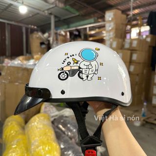 Nón bảo hiểm nửa đầu kính phi công HTP Tem Chùm Chính Hãng , mũ bảo hiểm kính phi công cao cấp HTP sơn phủ 4k cao cấp