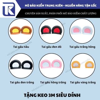 Tai Gấu Gắn Nón Bảo Hiểm Chất Liệu Nhựa Mịn Mềm Có Nhiều Màu Sắc Lựa Chọn Cute
