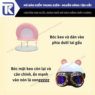 Tai Gấu Gắn Nón Bảo Hiểm Chất Liệu Nhựa Mịn Mềm Có Nhiều Màu Sắc Lựa Chọn Cute