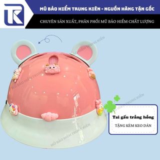 Tai Gấu Gắn Nón Bảo Hiểm Chất Liệu Nhựa Mịn Mềm Có Nhiều Màu Sắc Lựa Chọn Cute