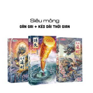 [Giá Sỉ Tốt Nhất] Bao Cao Su Olo Siêu Mỏng Rồng Vàng, Bcs Gân Gai Nổi Tăng Hưng Phấn, Kéo Dài Thời Gian, Size 52mm Ôm Vừa Vặn - 10C