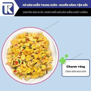 (Tặng keo) Combo 100 charm slime, charm gắn dép, trang trí tiểu cảnh, trang trí ốp điện thoại theo tone màu