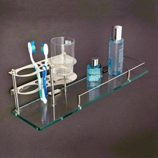 Kệ kính nhà tắm để bàn chải đánh răng, kem đánh răng và cốc súc miêng vô cùng tiện lợi mã K01GK