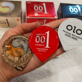 [Giá Sỉ] Bao Cao Su Gân Gai Olo 0.01mm Hồng Phật, Bcs Kéo Dài Thời Gian, Size 52mm Ôm Vừa Vặn (Hộp 10C)