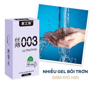 [Giá Sỉ] Bao Cao Su Muaisi 003 Ultrathin Trắng, Bcs Siêu Mỏng, Bao Cao Su Giá Sỉ Tốt Nhất Hiện Nay (Hộp 12C)