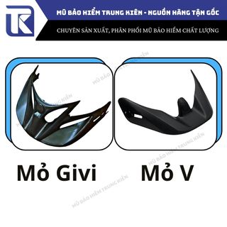 Mỏ nón givi, Mỏ V gắn ốc titan gr5 salya long đền kitaco , lưỡi trai mũ thể thao cao cấp gắn vào nón bảo hiểm dễ dàng