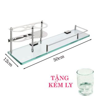 Kệ kính nhà tắm để bàn chải đánh răng, kem đánh răng và cốc súc miêng vô cùng tiện lợi mã K01GK
