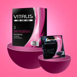 [Bao Cao Su Giá Sỉ] Bao Cao Su Vitalis Sensation, Bcs Kéo Dài Thời Gian, Chống Xuất Tinh Sớm, Bcs Siêu Mỏng 0.05mm, Nhiều Gel Bôi Trơn, Size 53mm (Hộp 3C)