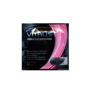 [Bao Cao Su Giá Sỉ] Bao Cao Su Vitalis Sensation, Bcs Kéo Dài Thời Gian, Chống Xuất Tinh Sớm, Bcs Siêu Mỏng 0.05mm, Nhiều Gel Bôi Trơn, Size 53mm (Hộp 3C)