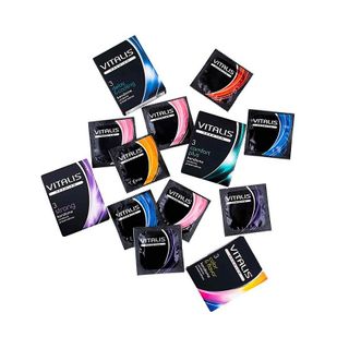 [Bao Cao Su Giá Sỉ] Bao Cao Su Vitalis Sensation, Bcs Kéo Dài Thời Gian, Chống Xuất Tinh Sớm, Bcs Siêu Mỏng 0.05mm, Nhiều Gel Bôi Trơn, Size 53mm (Hộp 3C)
