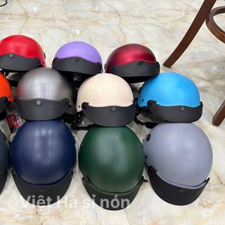 Mũ bảo hiểm cao cấp đa dạng màu sắc , Nón bảo hiểm nửa đầu chính hãng màu nhám dành cho nam và nữ