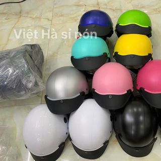 Mũ bảo hiểm cao cấp đa dạng màu sắc , Nón bảo hiểm nửa đầu chính hãng màu nhám dành cho nam và nữ