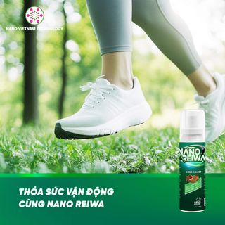Chai Xịt Reiwa Shoes Cleaner Nano Bạc Khử Mùi Hôi Giày, Hôi chân, Kháng khuẩn, Diệt nấm, Hương Bạc Hà 100ml