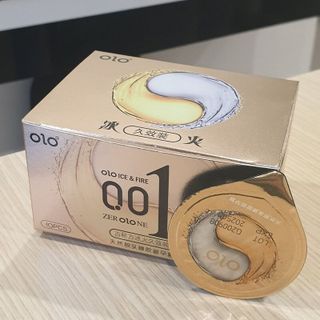 Bao Cao Su Olo 0.01 Lửa Băng, Bcs Siêu Mỏng, Kéo Dài Thời Gian,Tăng Khoái Cảm [Bao Cao Su Giá Sỉ] (Hộp Vuông 10C)