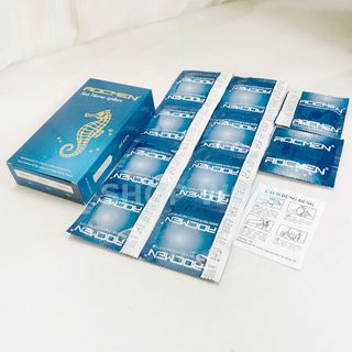 [Giá Sỉ] Combo 2 Hộp Bao Cao Su Rocmen Đen + Xanh, Bcs Gân Gai, Siêu Mỏng, Kéo Dài Thời Gian Chống Xuất Tinh Sớm