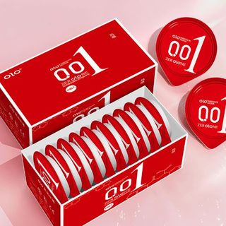 [Hàng Sỉ] Bao Cao Su Kéo Dài Thời Gian OLo 0.01 Đỏ, Bcs Siêu Mỏng, Nóng Ấm, Nhiều Gel Bôi Trơn, Size 52mm (Hộp 10C) | Shop_taza