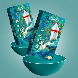 [Bao Cao Su Giá Sỉ] Bao Cao Su Olo Hươu Trắng, Râu Gai Vòng Mềm Mại, Bao Cao Su Kéo Dài Thời Gian, Nhiều Gel Bôi Trơn (1 Bao Dạng Khay + 1 Bi Silicon)