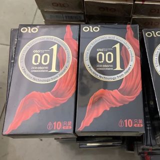 Bao Cao Su OLO Square Black Siêu Mỏng 0.01mm (Hộp 10C) - Bcs Gân Gai Giá Sỉ, Nhiều Gel Bôi Trơn, Size 52mm Ôm Vừa Vặn