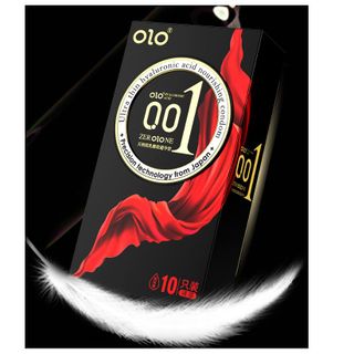 Bao Cao Su OLO Square Black Siêu Mỏng 0.01mm (Hộp 10C) - Bcs Gân Gai Giá Sỉ, Nhiều Gel Bôi Trơn, Size 52mm Ôm Vừa Vặn