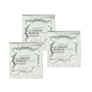 Bao Cao Su Siêu Mỏng Muaisi 003 Vàng, Bao Cao Su Gân Gai, Kéo Dài Thời Gian Chống Xuất Tinh Sớm [Bao Cao Su Giá Sỉ] (Hộp 3C)